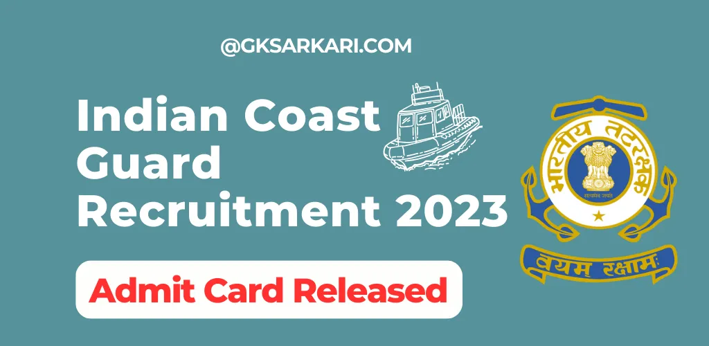 indian coast guard navik and yantrik 2023 cgept 2024 admit card release
